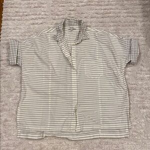 Madewell Striped Boxy Button Up Sz XS